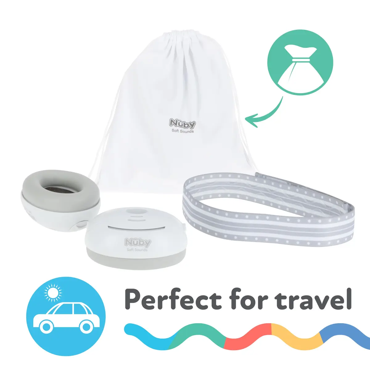Nuby Baby Earmuffs White | Soft Noise Protection for Babies (70-120 chars) - view 3