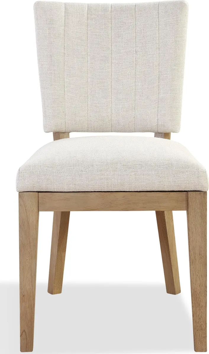 Modus Furniture Sumner Upholstered Dining Chair Set of 2 | Natural Oak & Linen - view 5