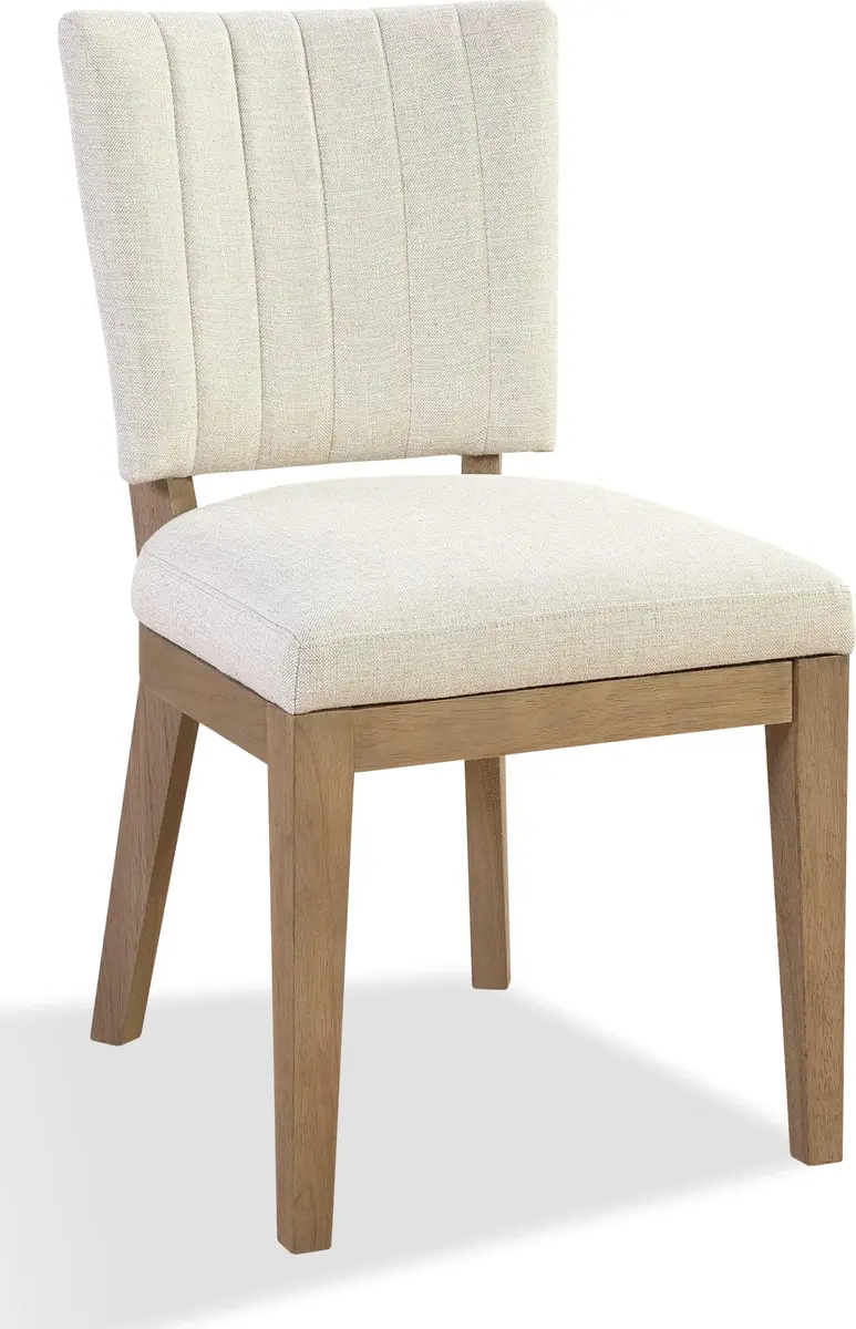 Modus Furniture Sumner Upholstered Dining Chair Set of 2 | Natural Oak & Linen - view 6