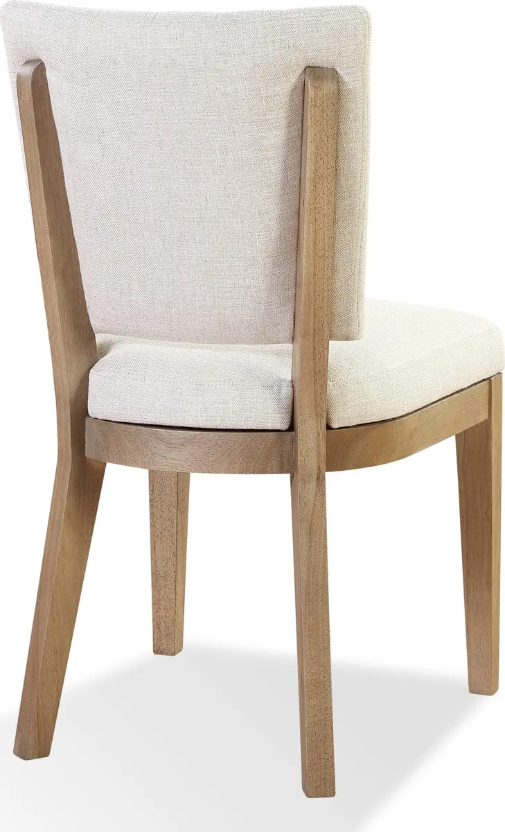 Modus Furniture Sumner Upholstered Dining Chair Set of 2 | Natural Oak & Linen - view 8