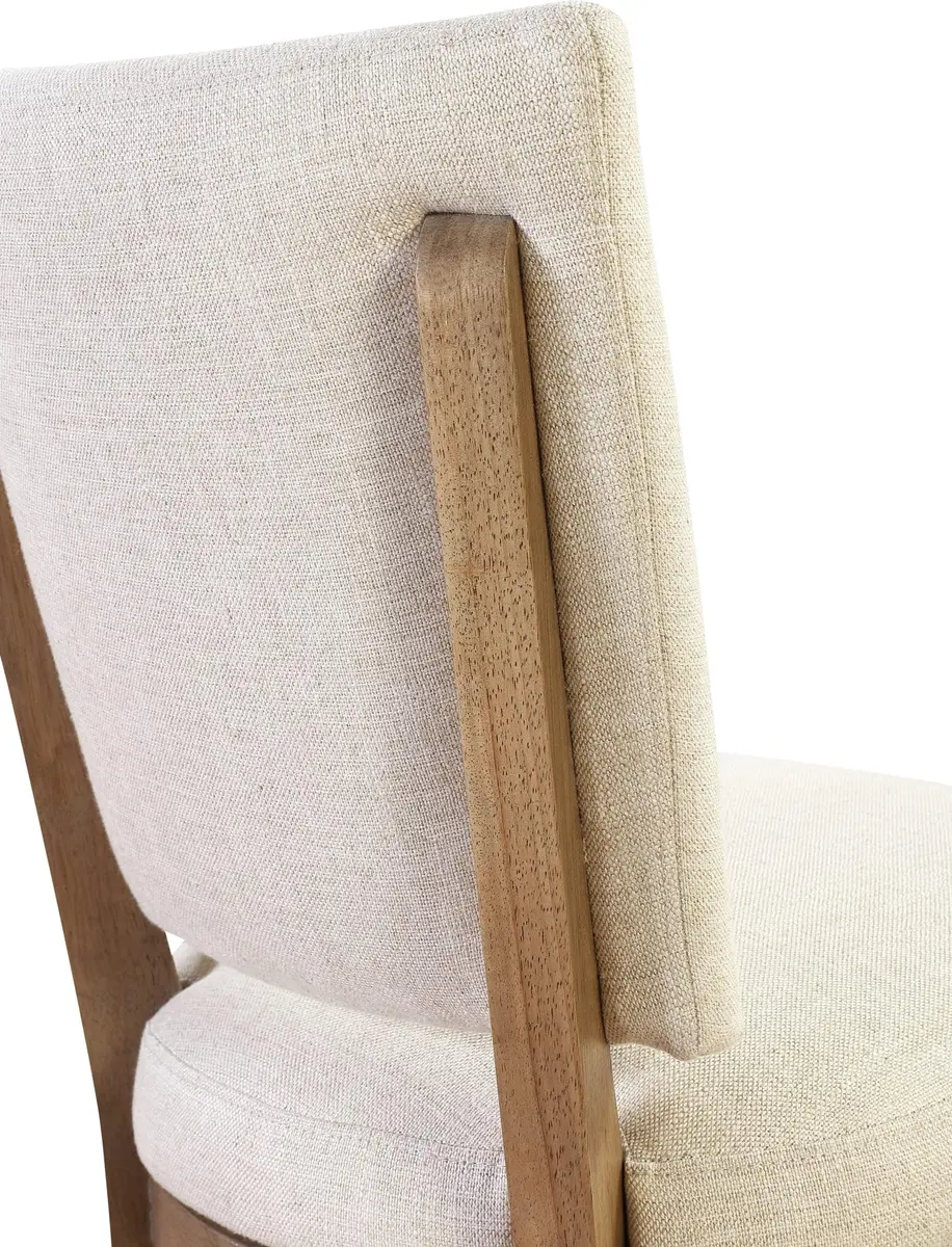 Modus Furniture Sumner Upholstered Dining Chair Set of 2 | Natural Oak & Linen - view 9