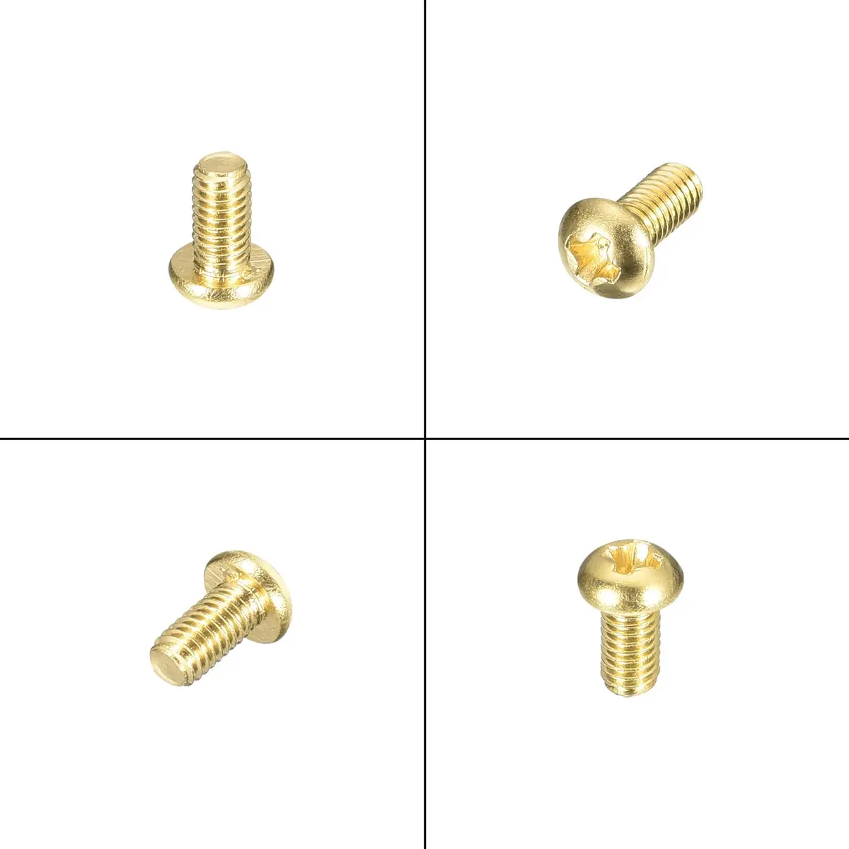 uxcell M3x5mm Brass Machine Screws Phillips Pan Head Fastener Bolts 36 Pcs - view 5