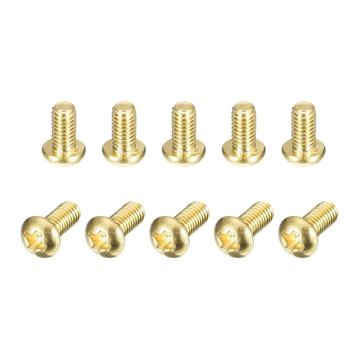 uxcell M3x5mm Brass Machine Screws Phillips Pan Head Fastener Bolts 36 Pcs - main product image