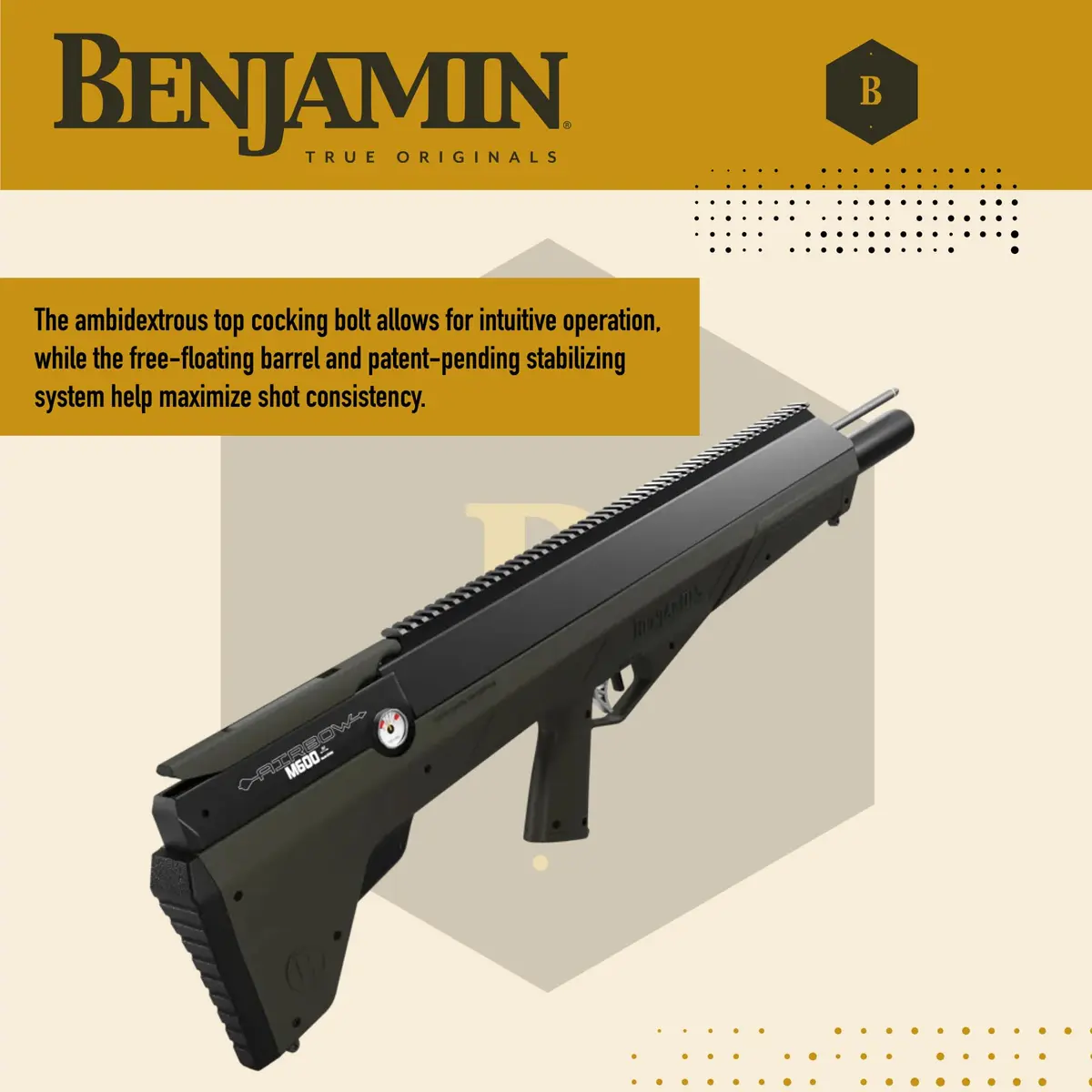 Benjamin Airbow M600 | 33.5-inch PCP Airbow with 8 Shots at 600 FPS - view 3
