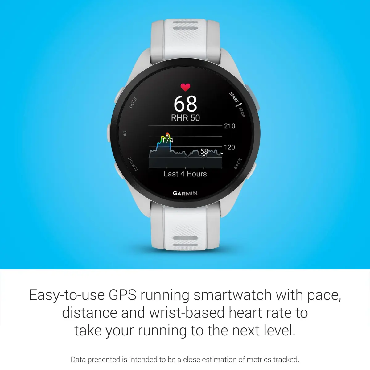 Garmin Forerunner® 165 Running Smartwatch 43mm Whitestone | AMOLED Touchscreen GPS - view 4