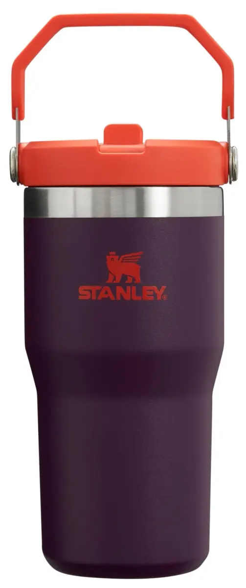 STANLEY IceFlow 2.0 Flip Straw Tumbler with Handle, 20 oz, Plum | Sip Faster, Spill Less - main product image