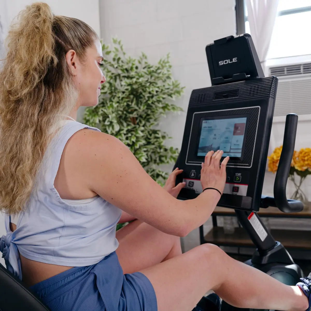SOLE LCR Recumbent Exercise Bike | Advanced Home Workout Equipment with Bluetooth & Touch Screen - view 6