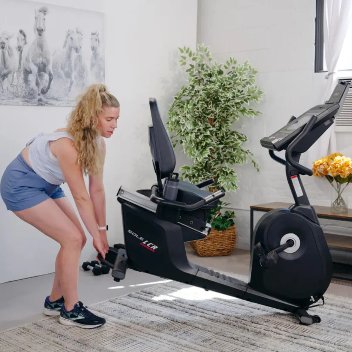 SOLE LCR Recumbent Exercise Bike | Advanced Home Workout Equipment with Bluetooth & Touch Screen - view 8