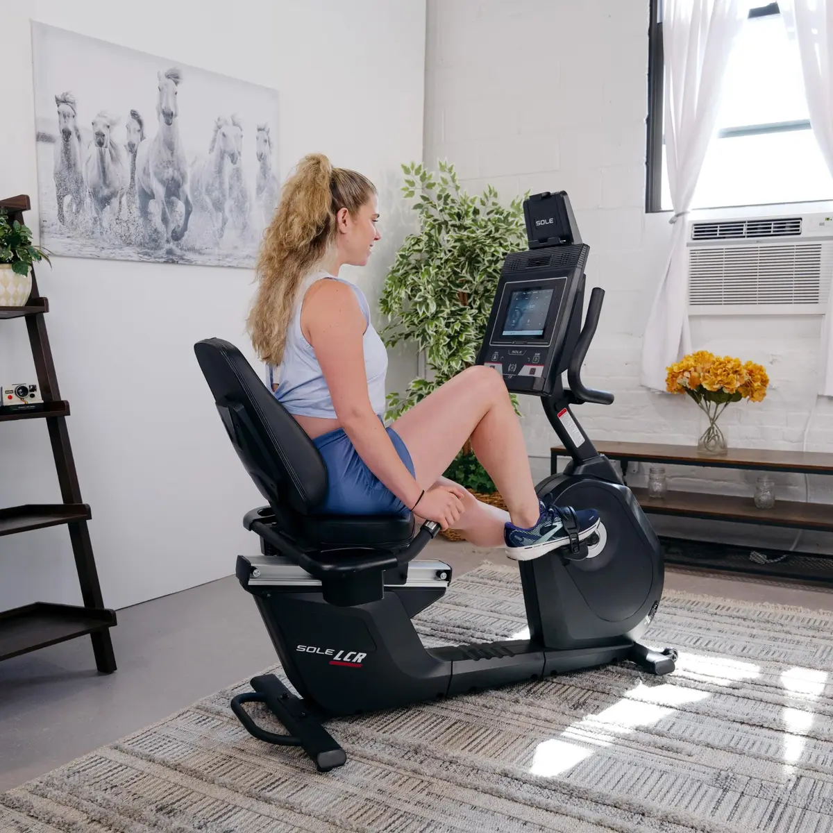 SOLE LCR Recumbent Exercise Bike | Advanced Home Workout Equipment with Bluetooth & Touch Screen - view 2