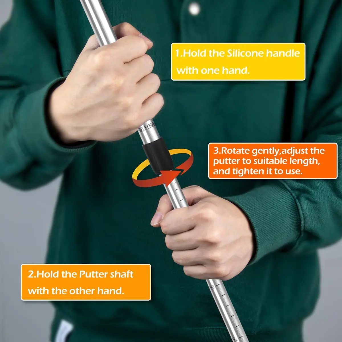 THIODOON Silver Golf Putter | Adjustable Length, Ambidextrous, Portable (70-120 chars) - view 5
