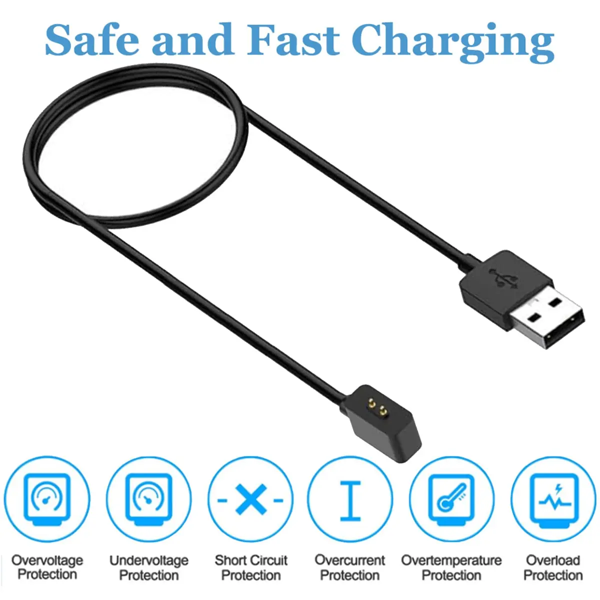 EXMRAT Charger Cable for Xiaomi Mi Band 8 9 10 & Redmi Watch 3 | USB Charging Cable 60cm - view 2