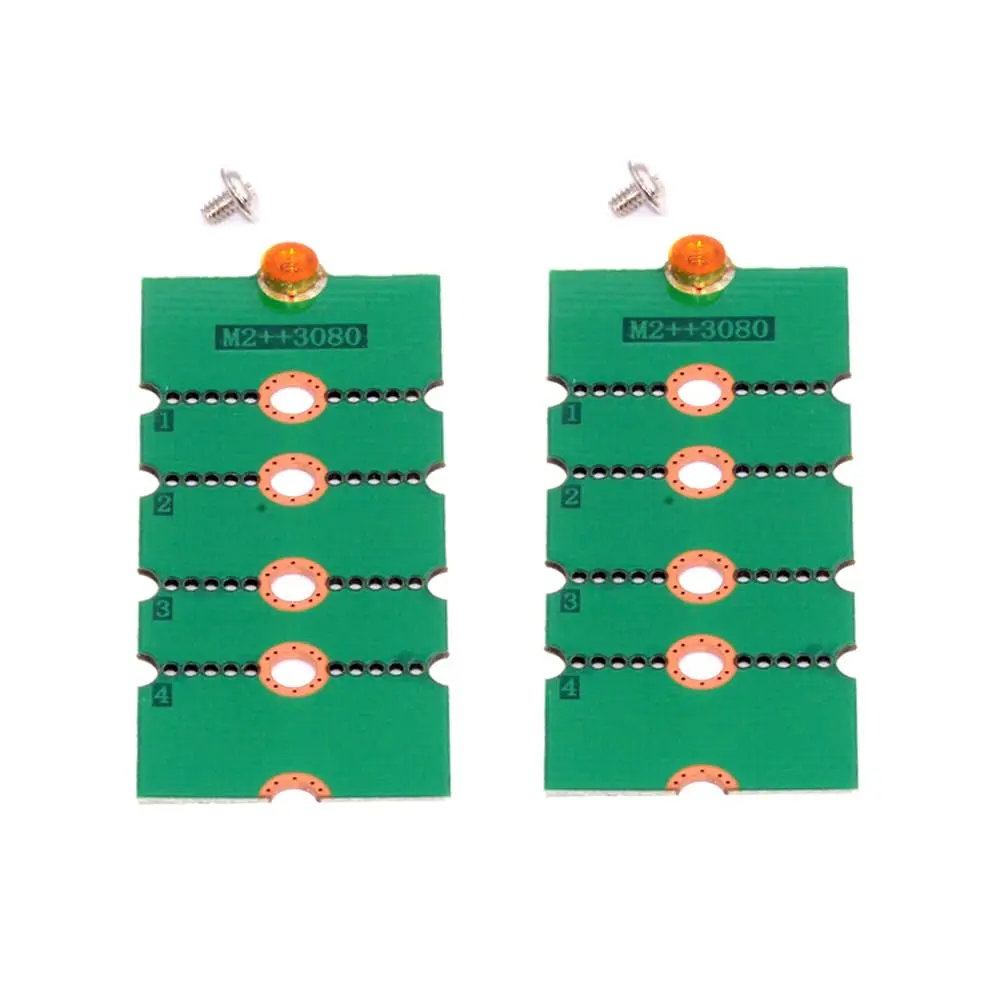 xiwai 2pcs M.2 NGFF NVME Adapter Brackets Support 2230-2280 | Convert & Extend SSD Compatibility - main product image