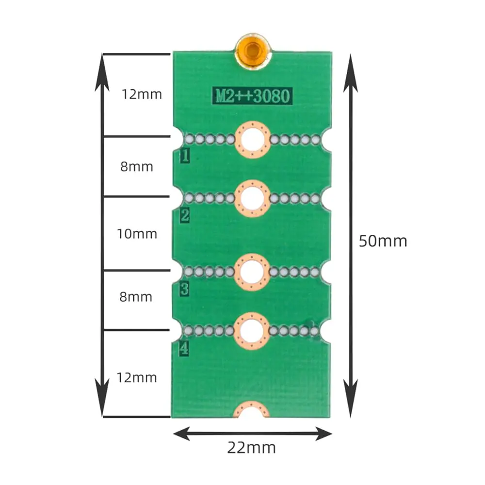 xiwai 2pcs M.2 NGFF NVME Adapter Brackets Support 2230-2280 | Convert & Extend SSD Compatibility - view 5