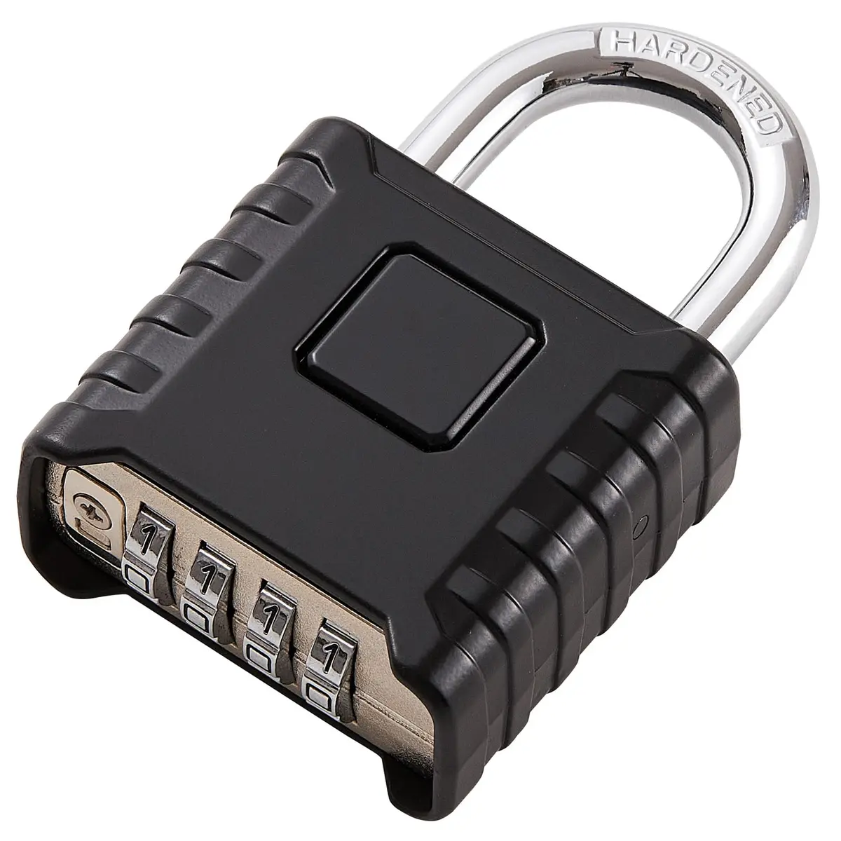disecu Heavy Duty 4 Digit Combination Lock, 85mm (3.35 in) Height, Black | Resettable Code, Weatherproof - main product image