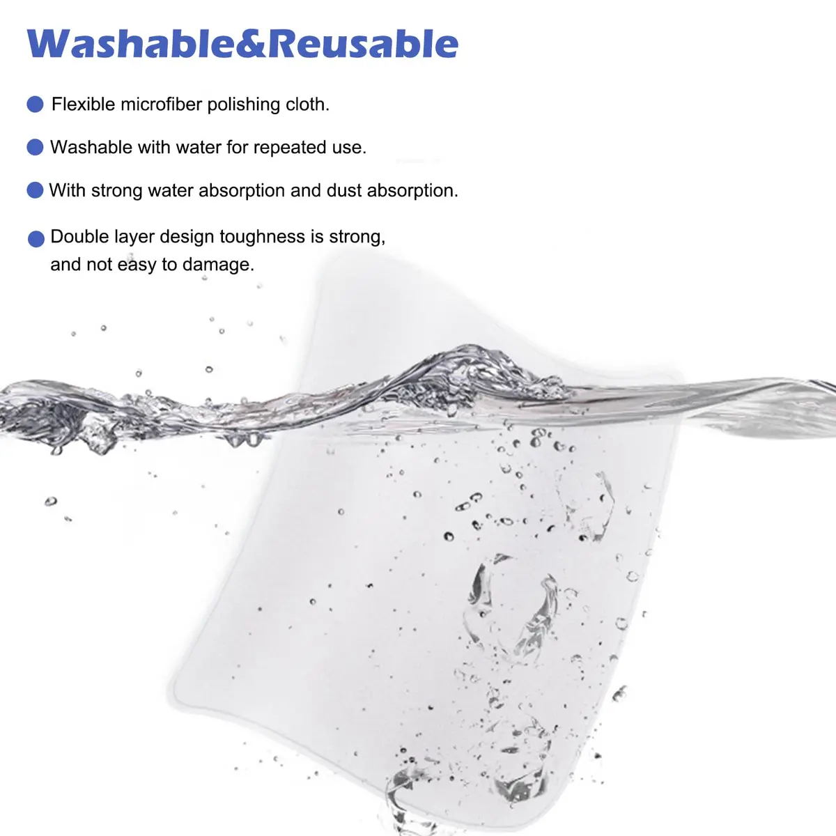 Inscool Microfiber Cleaning Cloths 4 Pack (16cm x 16cm) | Lint-Free Polishing for Apple Devices - view 5
