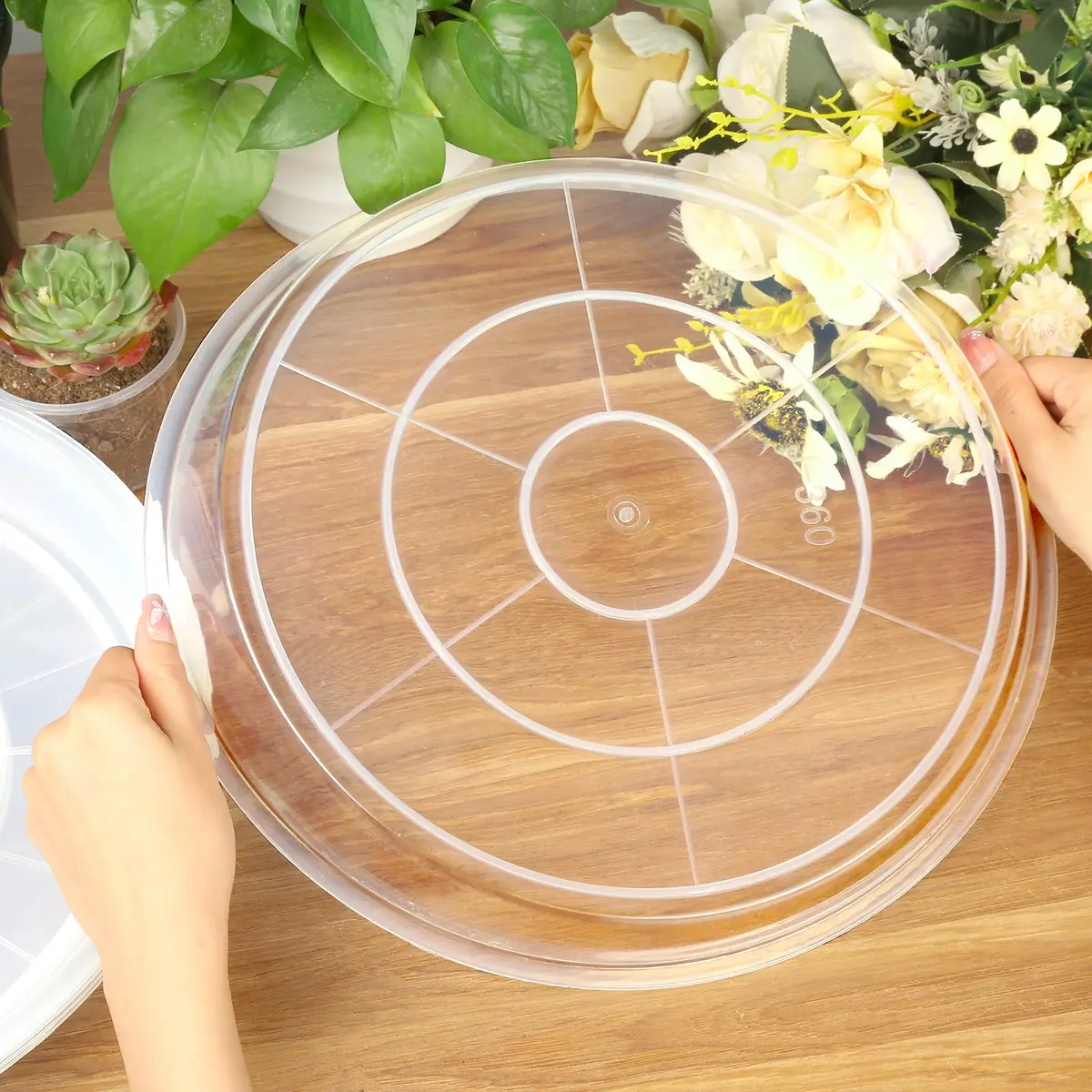 FUIJOL 6 Pack Clear Plant Saucer | Durable Water Catcher for Pots (10") - view 5