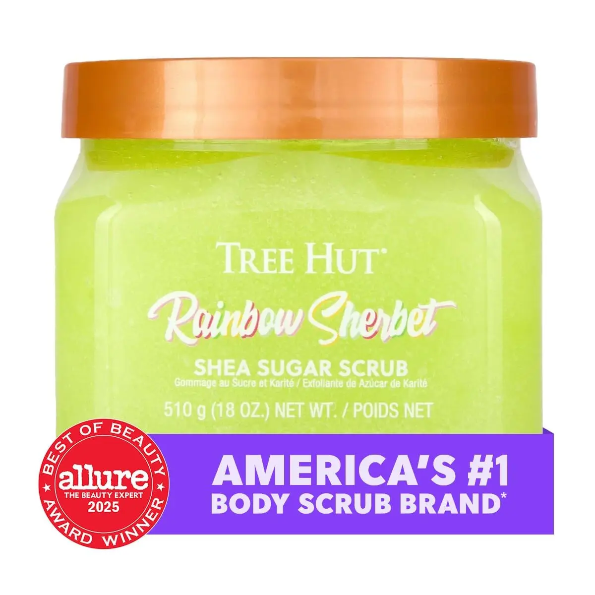 Tree Hut Shea Sugar Scrub, Rainbow Sherbet, 18 fl oz | Nourishing & Exfoliating - view 6