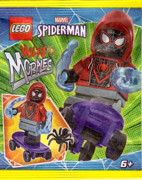LEGO Superheroes Spider-Man: Miles Morales Minifigure with Skateboard and Web Blasts | Authentic LEGO Character for Kids 6+ - view 6