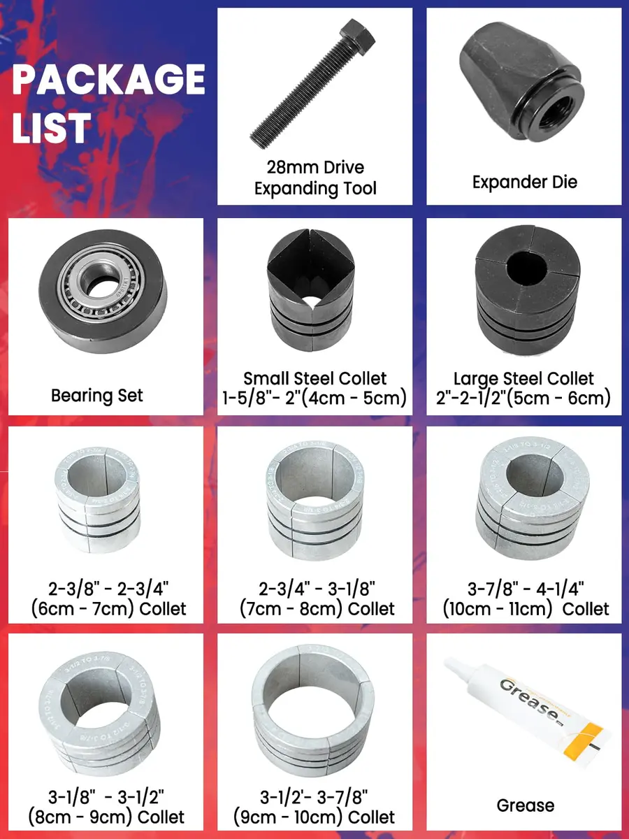 Punmew Exhaust Pipe Expander 28mm | Heavy-Duty Auto Exhaust Tool for Tail Pipe Expansion - view 3