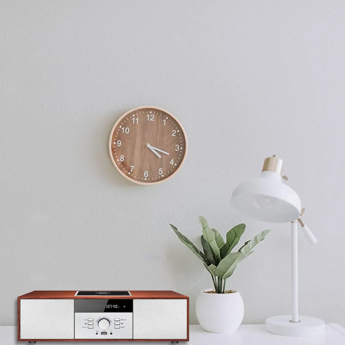 WIITHINK Vintage Style CD Player with Bluetooth, FM Radio, USB, 30W Wood Home HiFi Stereo System | 3.76 kg (8.3 lb) - view 6