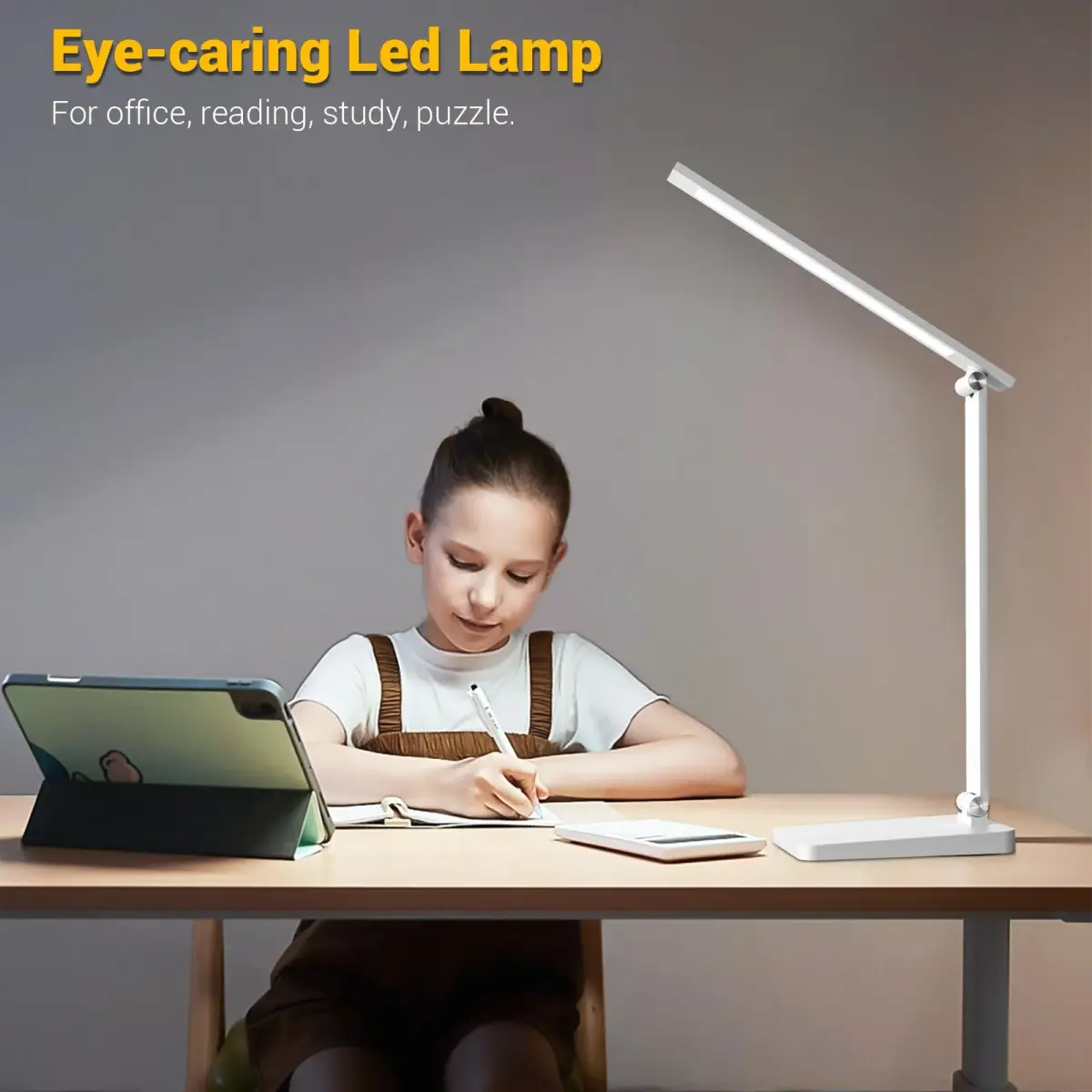 Best World LED White Table Lamp with USB Charging Port & 3 Brightness Levels | 5000K Cool White - view 5