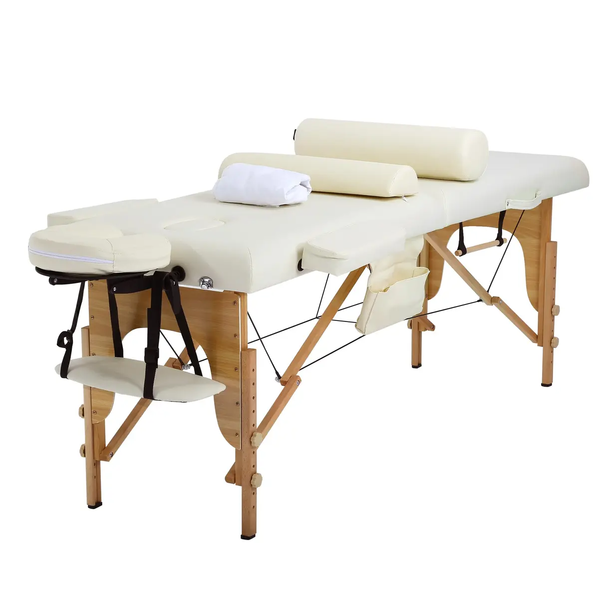 PayLessHere Massage Bed Portable Massage Table 24 inch Wide | Height Adjustable Spa Bed with Bolsters - main product image