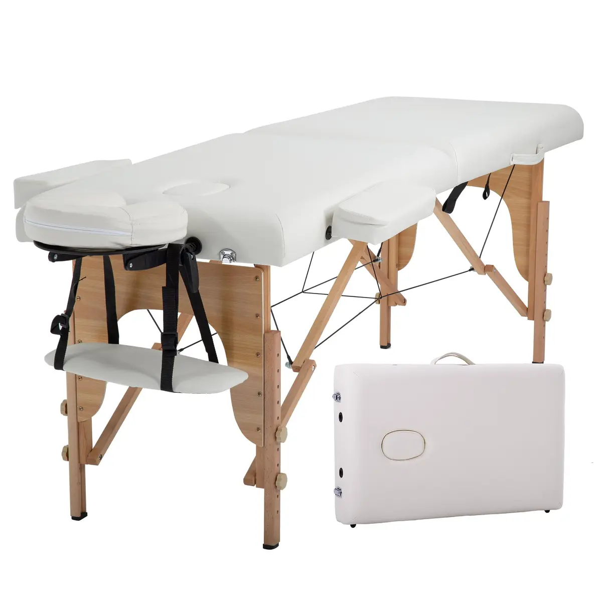 PayLessHere Massage Bed Portable Massage Table 24 inch Wide | Height Adjustable Spa Bed with Bolsters - view 2