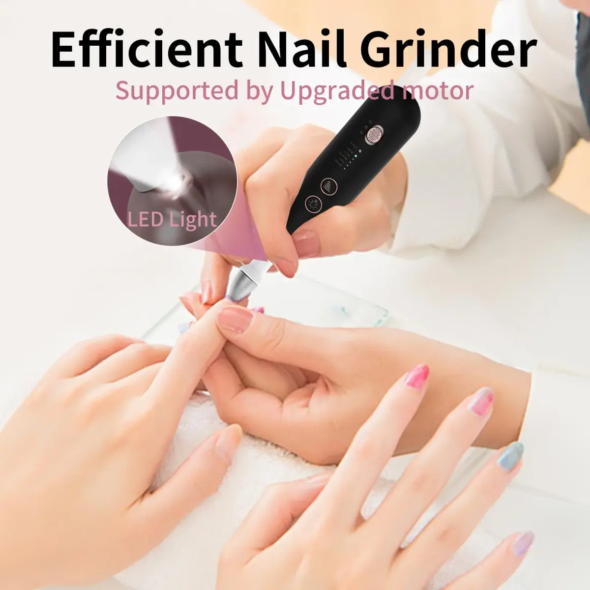 Hoxida Electric Nail Drill Machine for Manicure & Pedicure 20000 RPM | Black - view 6