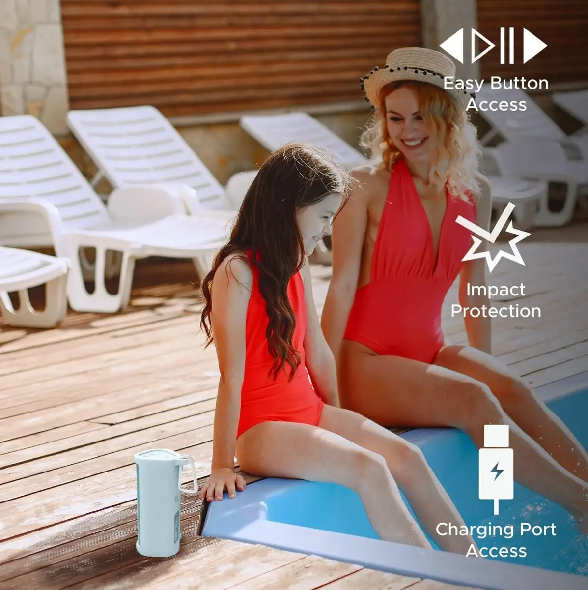 Sound Bass Heavy Duty Protective Silicone Carrying Case for Sonos Roam 2 | Blue, 159g (0.35lb) - view 7