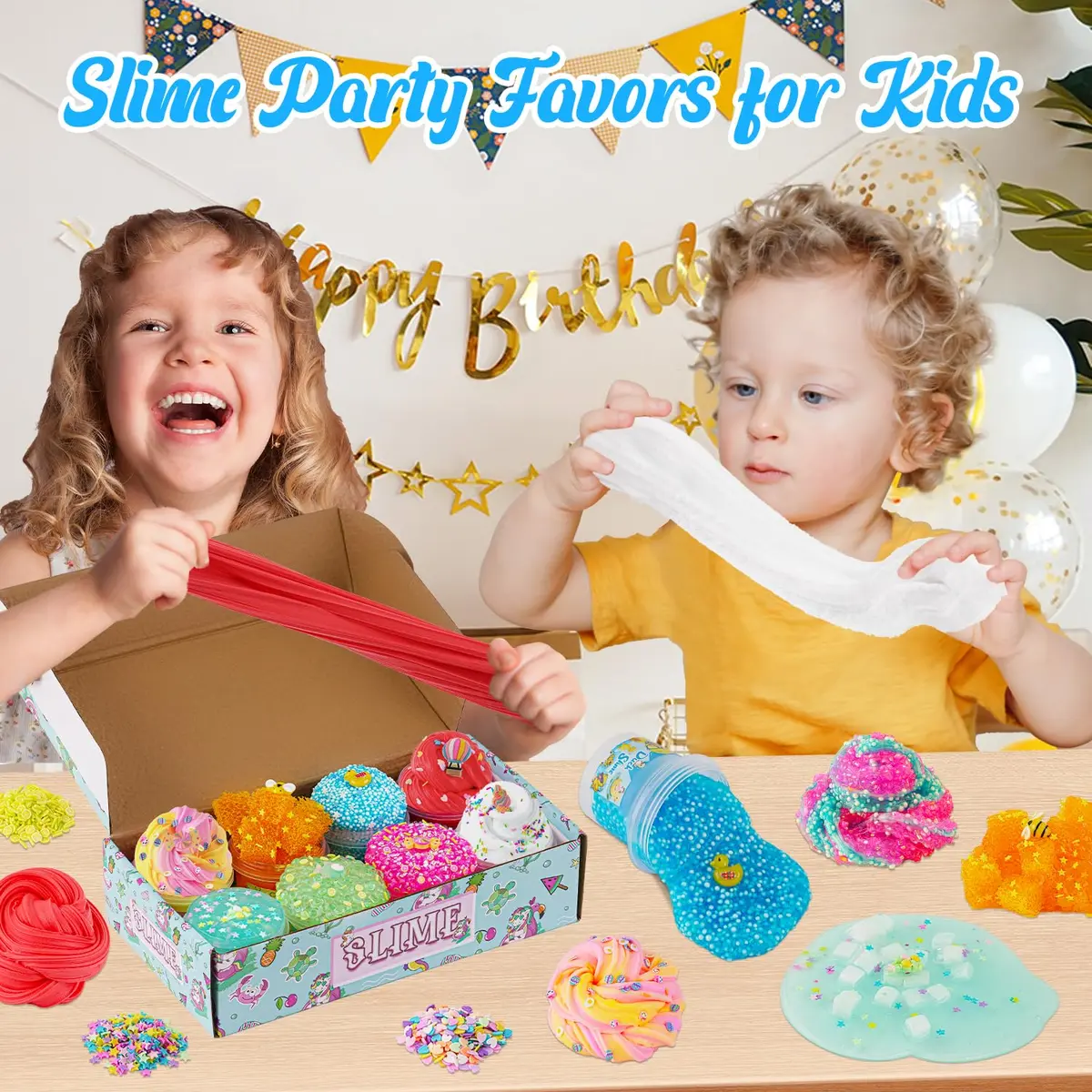 Okaybee Slime Variety Pack 8 x 100ml (800ml Total) | Non-Toxic & ASTM-Tested for Kids - view 5