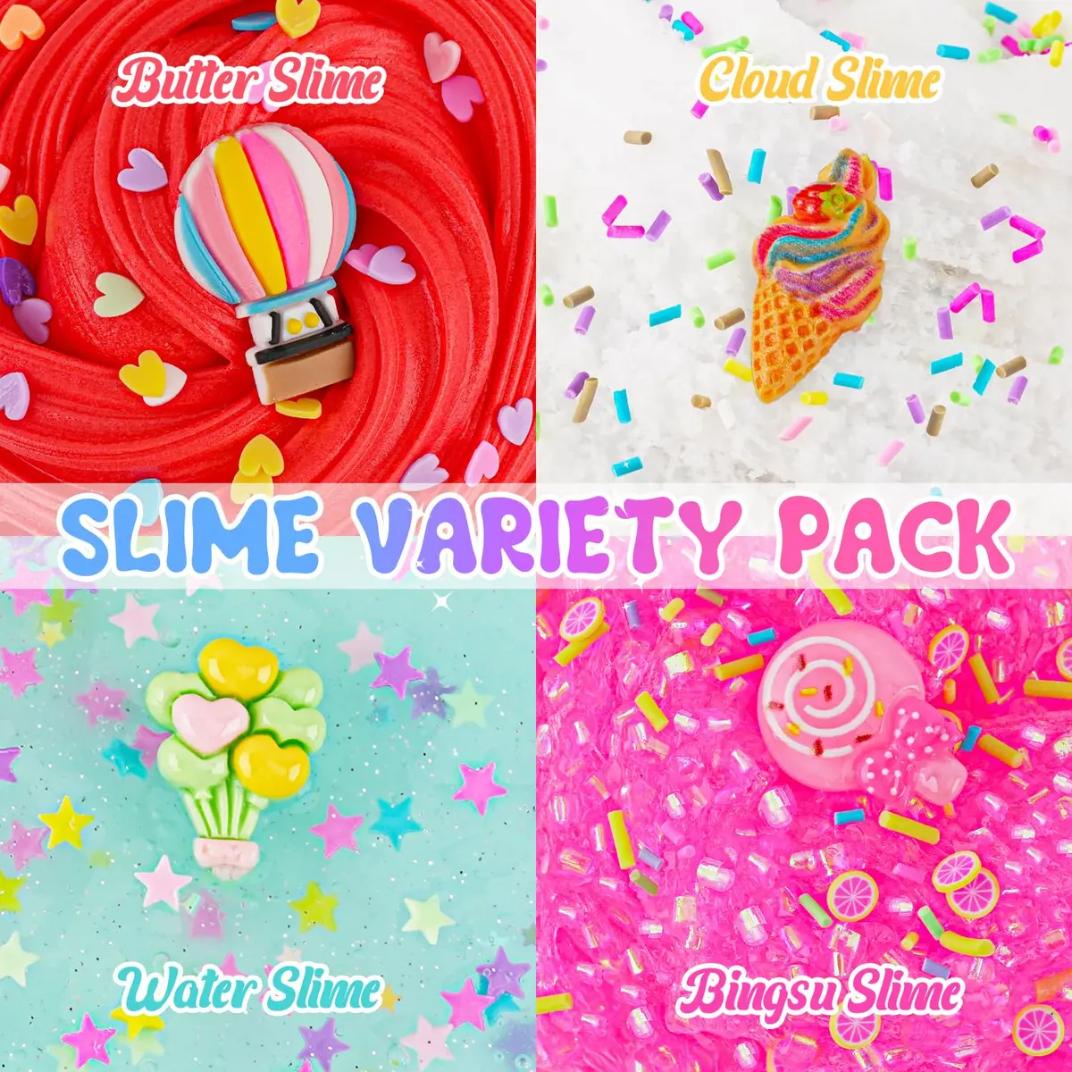 Okaybee Slime Variety Pack 8 x 100ml (800ml Total) | Non-Toxic & ASTM-Tested for Kids - view 3