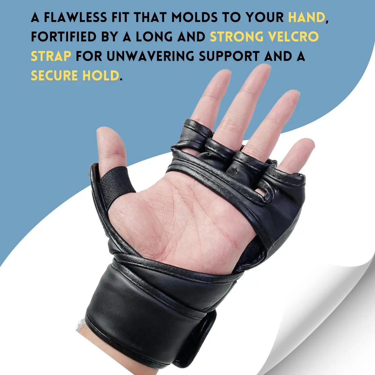 Knockout Fight Gear MMA Gloves Large | Hybrid Open Palm Design for Combat Sports - view 3