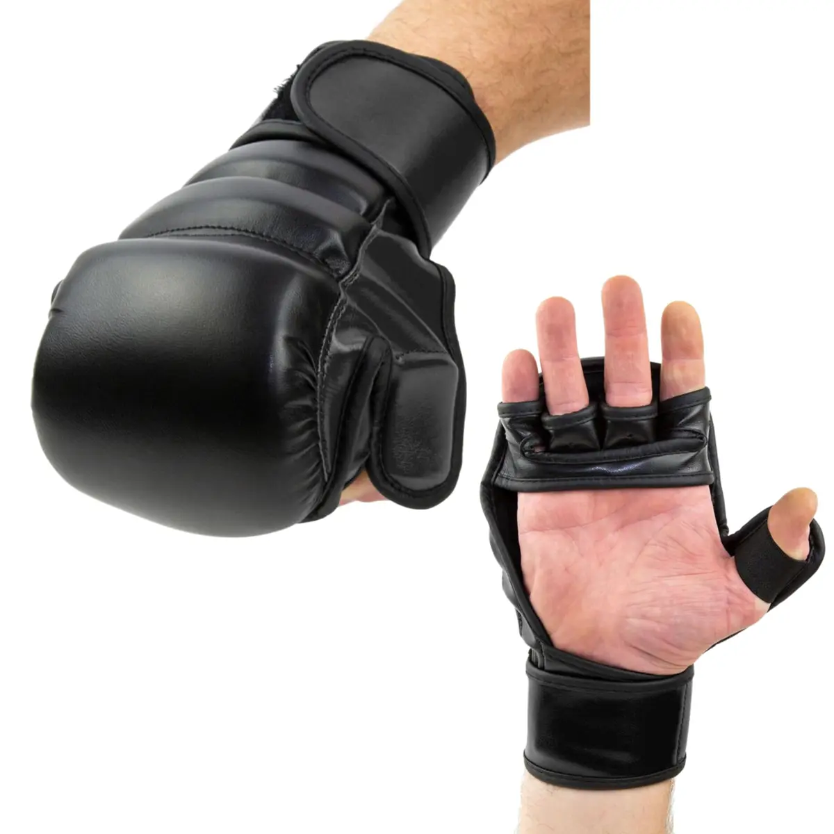Knockout Fight Gear MMA Gloves Large-X-Large | Hybrid Open Palm, Double Wrist Support (en_US) - main product image