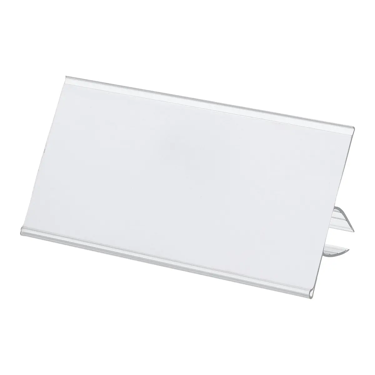 PATIKIL Clear Plastic Label Holders with Blank Labels, 30 Pack, Fits 7-12mm Shelves | Retail Store Price Tag Holders - main product image