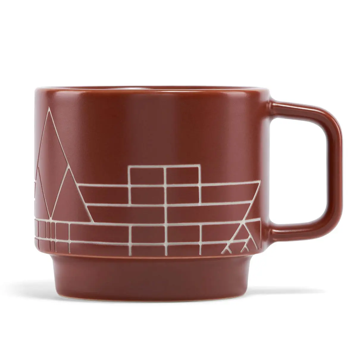 Tea Forte Terra Frank Lloyd Wright Porcelain Café Cup with Lid | 8oz Elegant Teacup for Tea Lovers - view 2