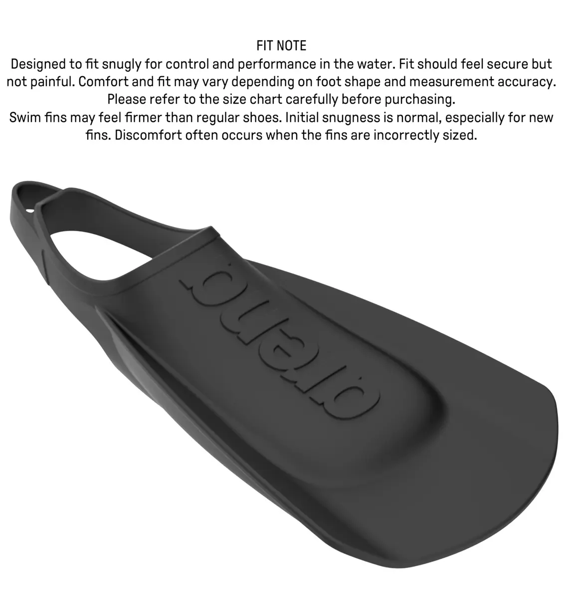 ARENA Unisex Adult Lightweight Swim Training Fins with Open Heel, Black, 23.7cm (9.33in) / 40.3cm (15.86in) / 10.4cm (4.09in) | Improve Leg Technique - view 5