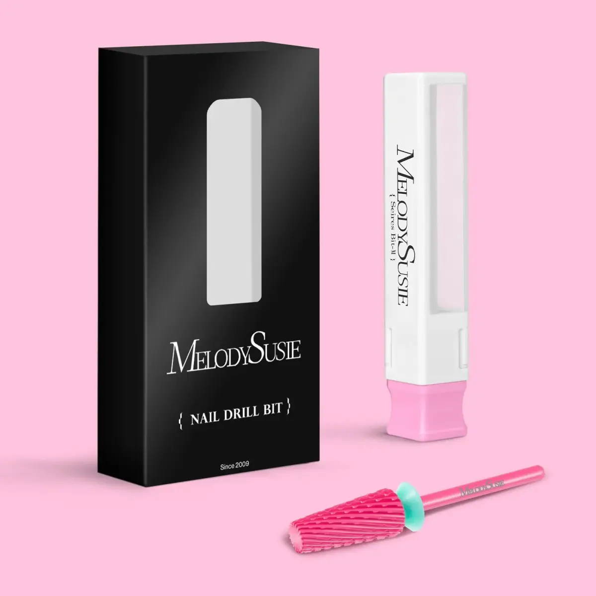 MelodySusie Professional 5 in 1 Nail Drill Bits Set, 3/32'' Carbide Tungsten, Pink Blossom | Manicure Pedicure Cuticle Gel Polishing - view 7