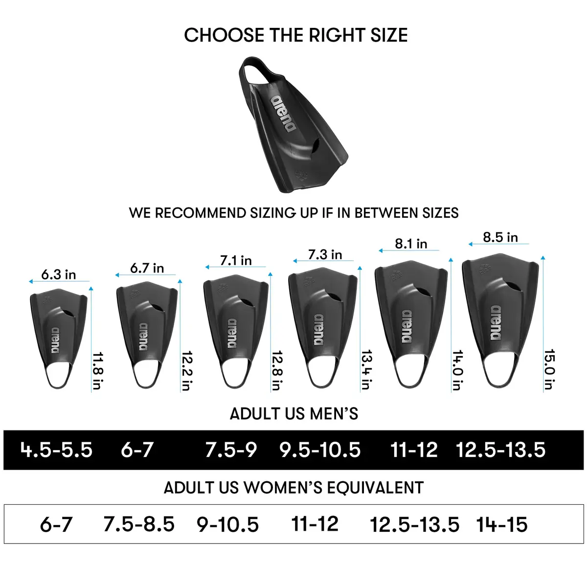 Arena Unisex Adult Comfortable Lightweight Swim Training Fins with Short Blade, Pink, 700g (1.54lb) | Improve Leg Technique & Power - view 3