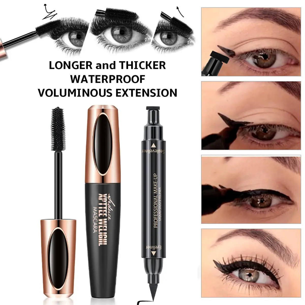 QiBest Makeup Set for Women Full Kit | 32 Colors Palette, 5pcs Brushes, Mascara & Eyeliner, Lipsticks, Cosmetic Bag - view 6