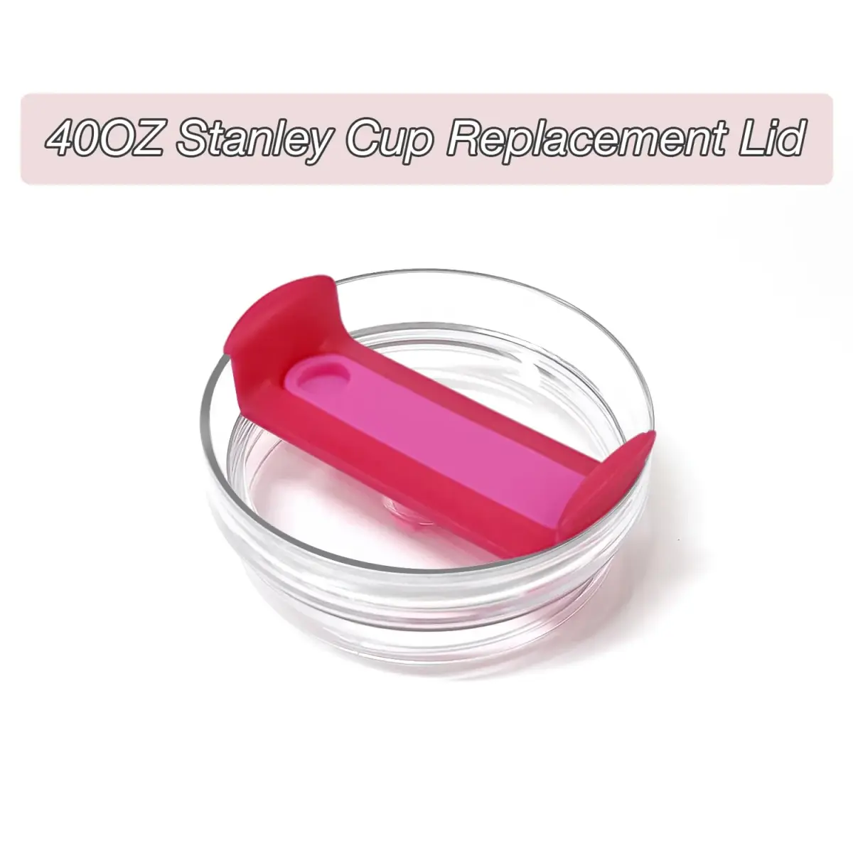 Horsdo 40oz Tumbler Lid - Rose Red Replacement Spill-Proof Cover for Stanley Quencher 2.0 - view 4