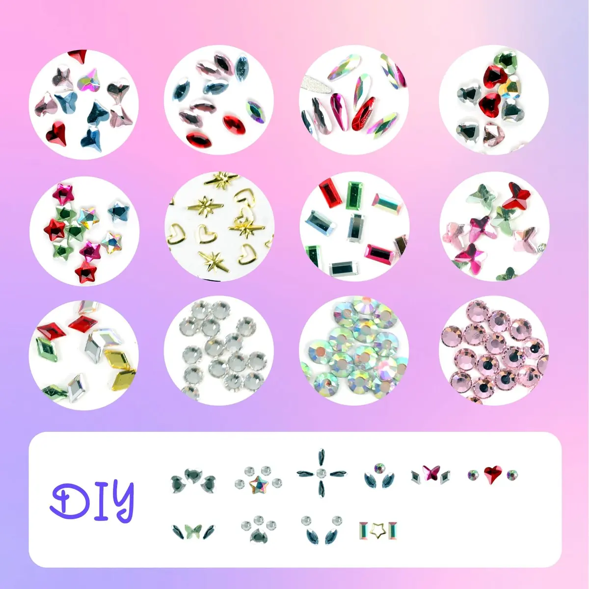 YOYOWY Tooth Gem Kit,Teeth Jewelry Kit with Glue and Light,Teeth Gems Kit for Teeth,Professional DIY Tooth Gem Kit,Crystal Smile Gems - view 3