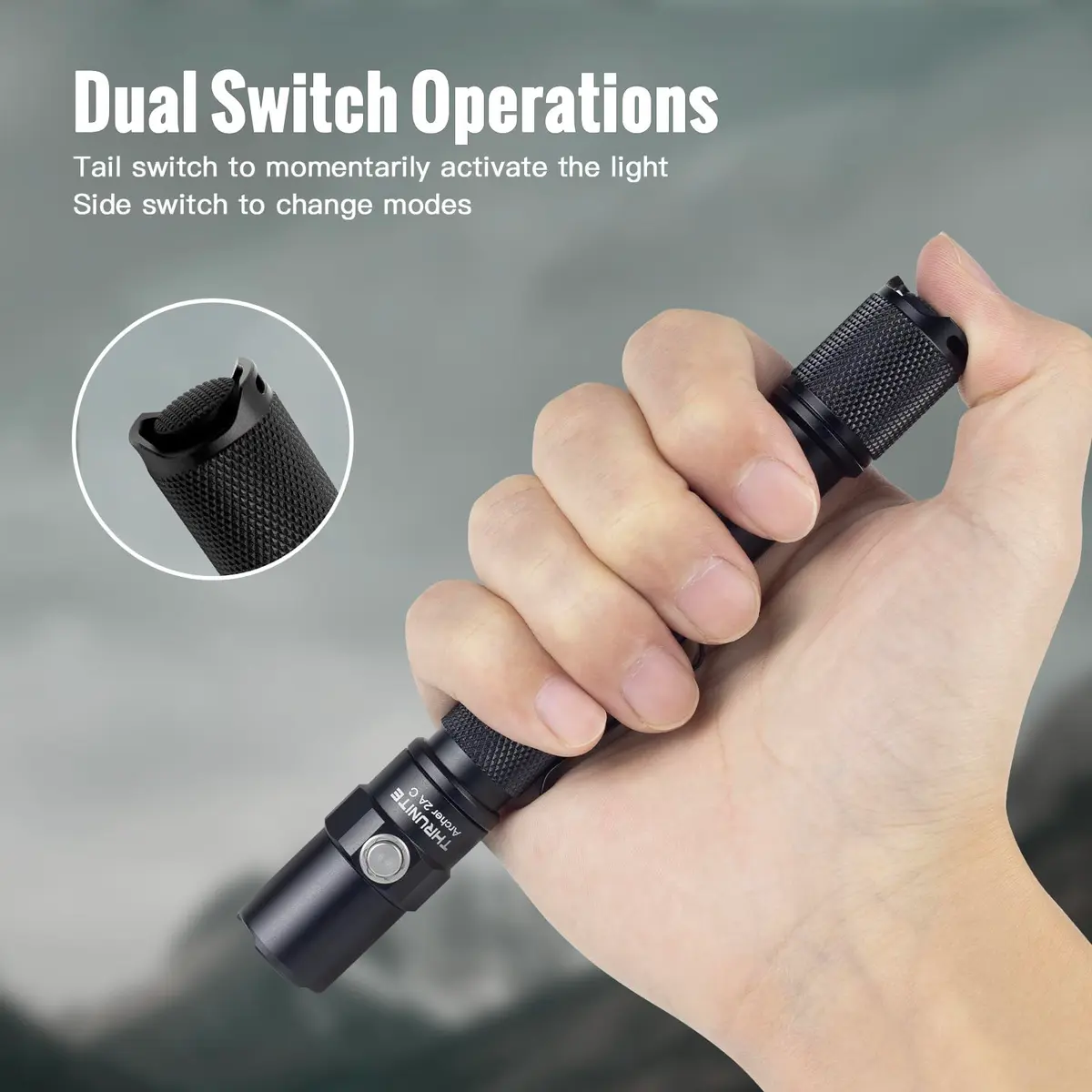 ThruNite Archer 2A C LED Rechargeable Flashlight 1018 Lumens | Waterproof, USB-C, Dual Switch - view 6