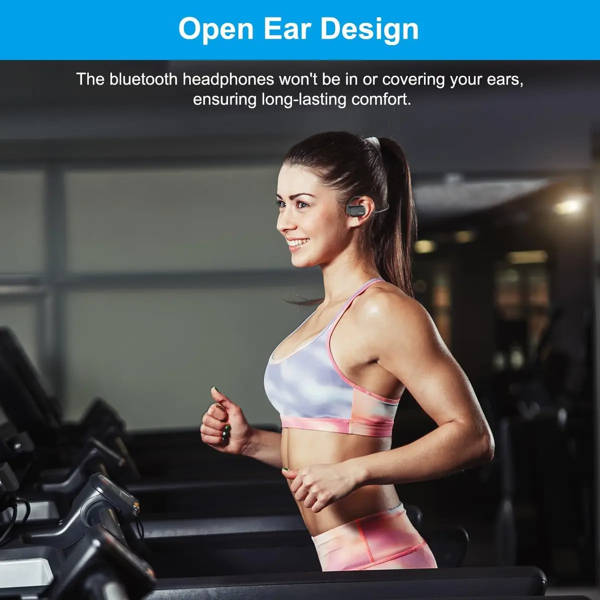 SproutingSound Open Ear Bluetooth Headphones Black | Noise Cancelling Mic, 12H Play - view 3