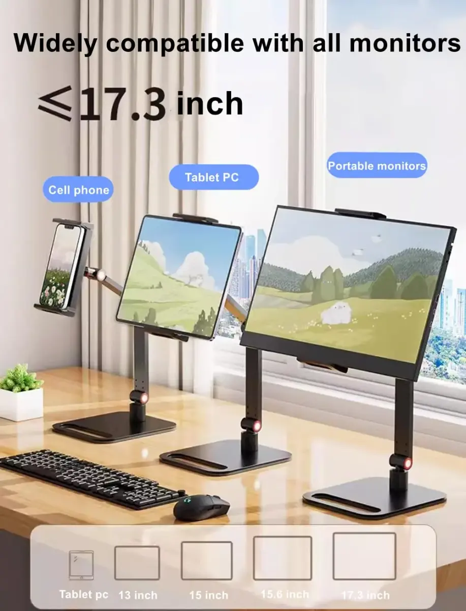 AiFeelife Portable Monitor Holder for 12-17.3 Inch Screen Desk Holder | Heavy Duty Aluminum Metal - view 4
