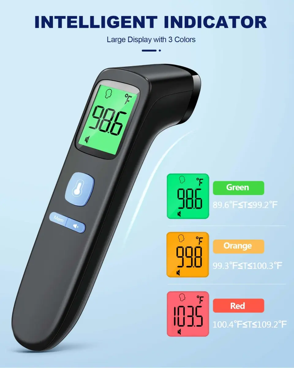 ANMEATE Non-Contact Forehead Thermometer 1 Second Result | Accurate Readings for Adults and Kids - view 3