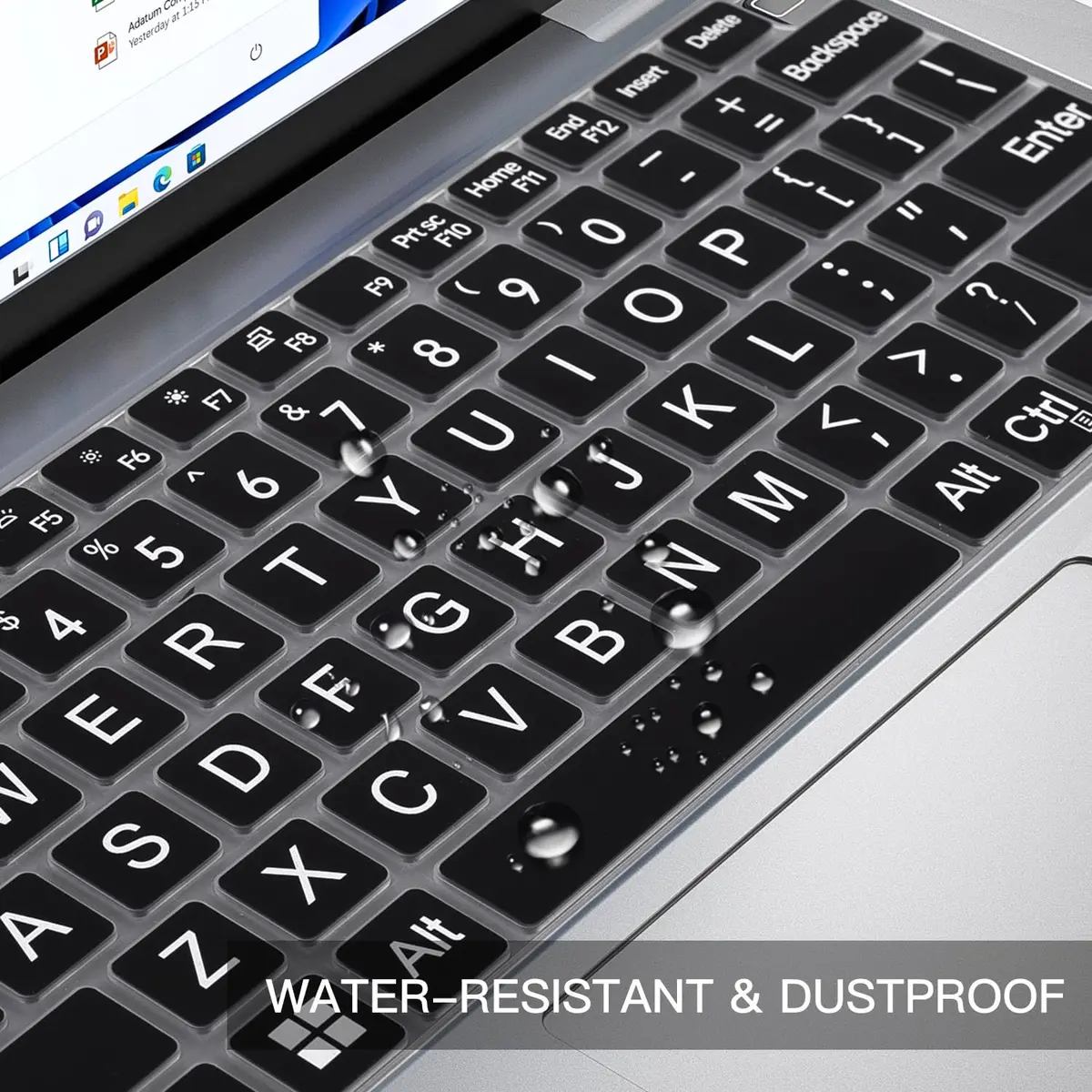 CaseBuy Large Print Keyboard Cover for Dell Latitude 14" & 15.6" | High Contrast, Dust & Water Resistant (110 characters) - view 5