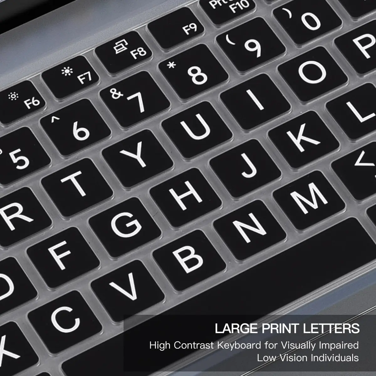 CaseBuy Large Print Keyboard Cover for Dell Latitude 14" & 15.6" | High Contrast, Dust & Water Resistant (110 characters) - view 3