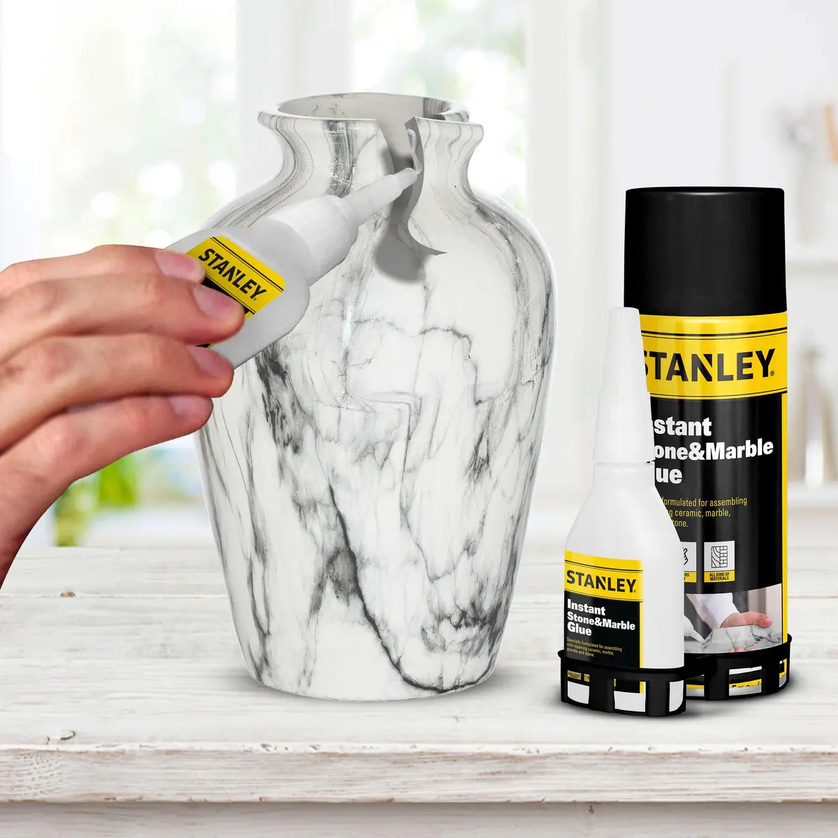 STANLEY Bonding Adhesive Spray Kit 13.5 fl oz | High-Strength Marble & Stone Glue - view 4