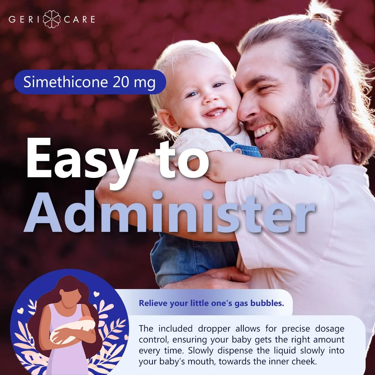 GeriCare Infants’ Gas Relief Drops Simethicone 20mg | Safe & Gentle Relief for Babies in India - view 6