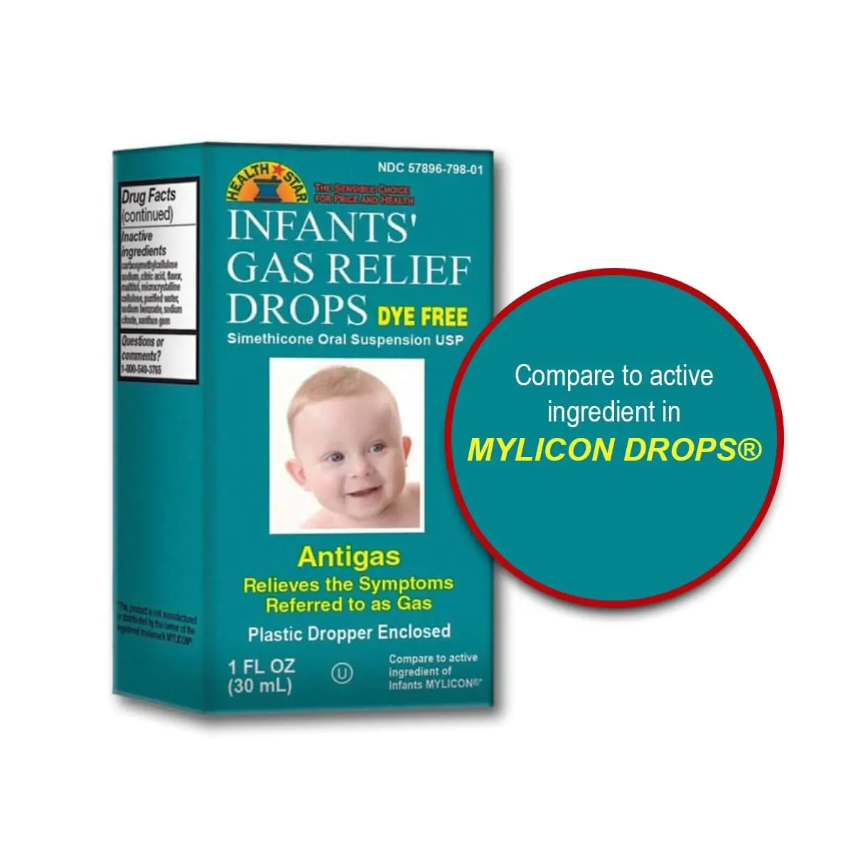 GeriCare Infants’ Gas Relief Drops Simethicone 20mg | Safe & Gentle Relief for Babies in India - view 8